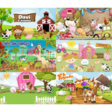 Painel Grande Lona Festa Fazendinha Cowboy Fofo Cute Ovelha