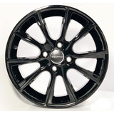 02 Rodas Onix Celta Corsa Aro 15 4x100 (2 Unidades)+bicos Cor Preto Brilhante