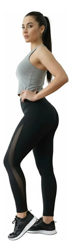 Leggins Deportivos Dama Licra Una Transparencia Lateral Gym. | MercadoLibre