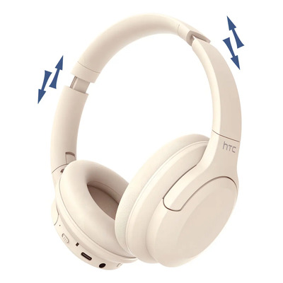 Audífonos Bluetooth Inalámbricos Diadema HTC HP02 ANC Cancelación de Ruido ENC Ligeros Micrófono Manos Libres Sonido Stéreo 40mm 58h Batería Plegables IPX4 Inalámbricos\u002Fcable con iPhone Samsung Xiaomi | Meses sin interés