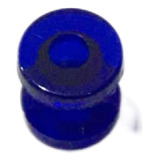 Piercing Alargador Acrílico Transparente Azul Escuro 6mm