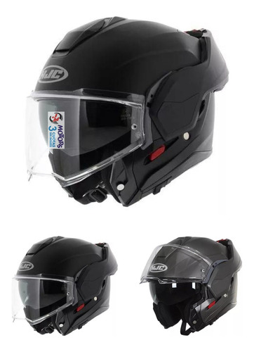 Jm Casco Hjc Rebatible I100 180º Negro Mate Gris Titanio