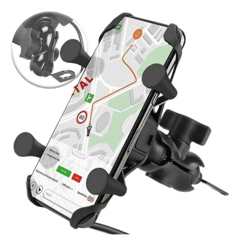 Suporte De Celular Garra Xcom Carregador Universal Para Moto