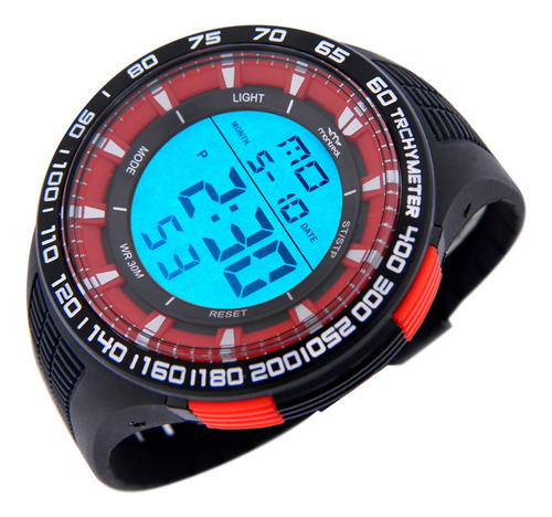 Reloj Montreal Hombre Ml690 Digital Cronometro Alarma Luz