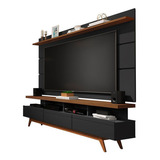 Rack Com Painel Vivare Wood 180 Preto Com Freijó - Germai