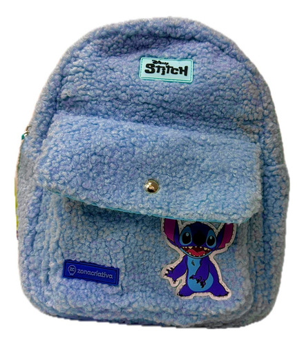 Mochila Disney Stitch Zona Criativa Cor Azul-claro