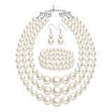 Haysandy Collar De Perlas Grandes De Los Años 20, Pulsera Y 