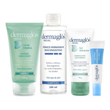 Kit Facial Dermaglós Limpieza + Hidratación Para Piel Mixta