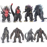 8 Pçs/set King Kong Godzilla Figura Modelo Boneca Ornamentos