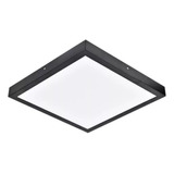 Foco Led 48w Sobrepuesto Cuadrado Negro 60x60 Cm Luz Neutra