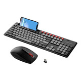 Wireless Keyboard And Mouse Combo,  2.4g Full-sized Silent C