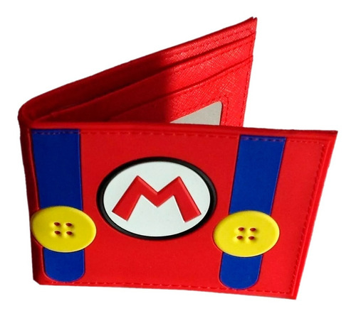 Billetera Super Mario Animada Goma Cartera Monedero