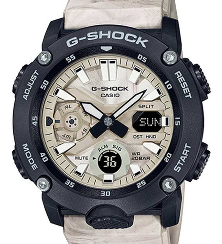 Reloj Casio G-shock Ga-2000wm-1adr Utilitario De Mármol Ondulado