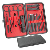 Set Cortauñas De Acero Inoxidable 18 Piezas Nail Art Tools