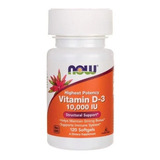 Vitamina D3 10000 Ui  Máxima Potencia 120 Softgels Now 