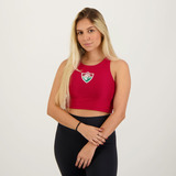 Cropped Fluminense Virtuality Feminino Vermelho Escuro