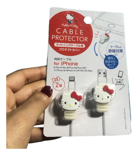 Protector Para Cable  Hello Kitty Celular Usb Doble 