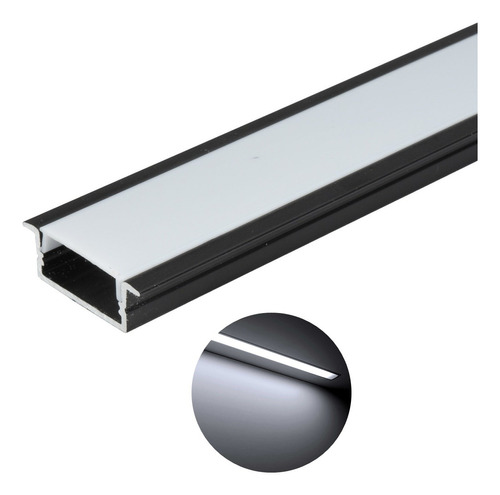 Canaleta Led Embutido 30mm Aluminio Para Fita Led 2 Metros 