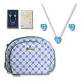 Kit Bolsa Feminina Transversal + Conjunto Folheado Com Caixa