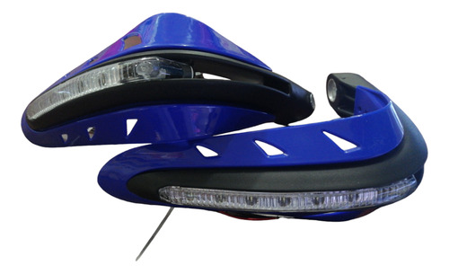 Cubre Puño Hd1 Azul Con Led (blanco) Universal Motocicleta