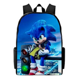 Mochila Infantil Meninos Desenho Super Sonic Novidade