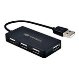 Hub Usb 2.0 De Pc C3 Tech Extensão 4 Portas 480mbps Hu-220bk