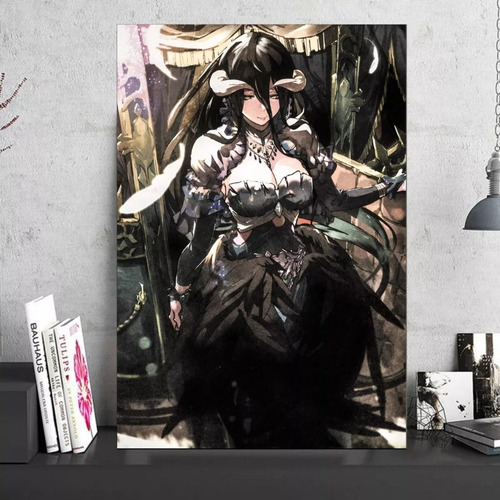 Kit De Pintura De Diamante 5d Overlord Albedo Trono Plumas