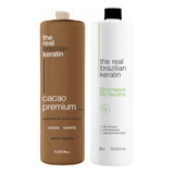 Kit Alisado Cacao Premium Termo-activo + Shampoo Ph Neutro  