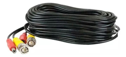 Cable Cctv Siames 10m Negro, Pre Ensamblado 5mp 3mm--6 Pzas