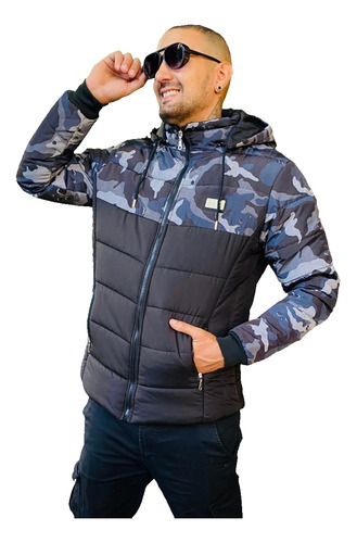 Campera Hombre Inflable Térmica 100 % Impermeable