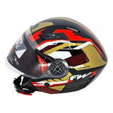 Capacete Fw3 X Open Up Fox Dourado C/ Vermelho N 060 Cor Dourado Com Vermelho Desenho Solid Tamanho Do Capacete 60