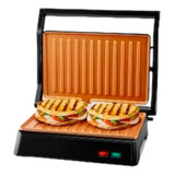 Parrilla Para Panini 180° Holstein Houseware Color Negro