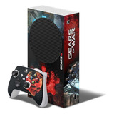 Adesivo Skin Xbox Series S E Dois Controles Gears Of War B2