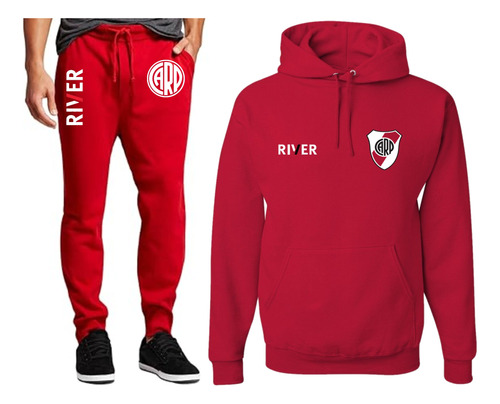 Conjunto Buzo + Jogging Rojo River Plate - Fútbol / Escudo