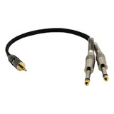 De 3,5 Mm A Doble Cable Auxiliar Estéreo De Sonido De 6,35