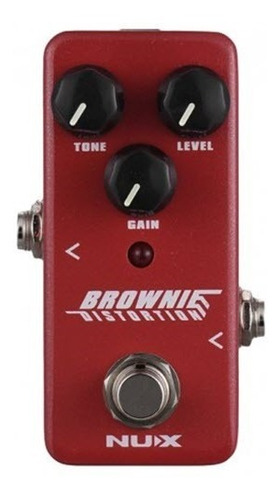 Nux Nds-2 Brownie Pedal Distorsion Britanica Guitarra Elec Color Rojo