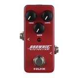 Nux Nds-2 Brownie Pedal Distorsion Britanica Guitarra Elec Color Rojo