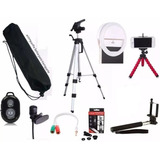 Tripe 1,20  Anel Led Ring + Kit Completo Para Youtuber