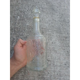 Vieja Botella/licorera De Vidrio Trabajada Watteau 750c3