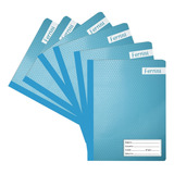 Cuaderno Profesional Cuadro Chico Cosido 100h 6-pack Ferrini Color Celeste