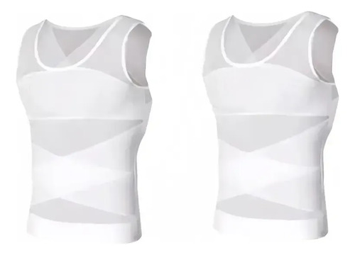 2pcs Playeras De Compresión Para Hombre Ginecomastia Pecho