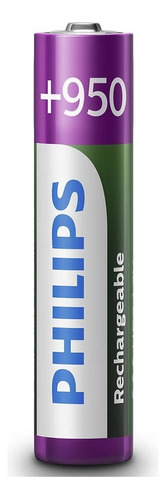 Pila Recargable Aaa Philips 950 Mah - Blister X 4 Unidades!!