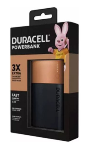 Bateria Portatil Externa Duracell 10050mah 2cargas, 2 Usb