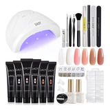 Gaoy Kit De Uñas De Gel De Polietileno Con Lámpara De Uñas,