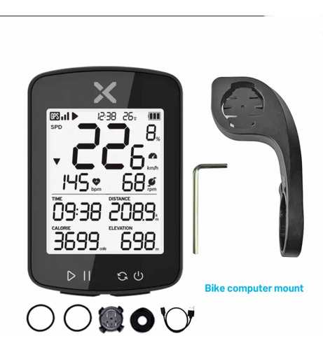 Ciclocomputador Xoss G+ Gps Bike Versão 2023 Suporte Longo