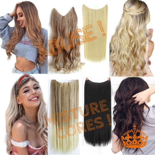 Aplique Mágico Cabelo Fio Invisível Secret Extensions