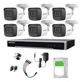 Epcom Kit De Camaras De Seguridad Exterior Metalicas B50kit-plus6-sc+2tb Video Vigilancia Turbohd 1080p Cctv 6 Cámaras Bala Con Micrófono Integrado + 2tb