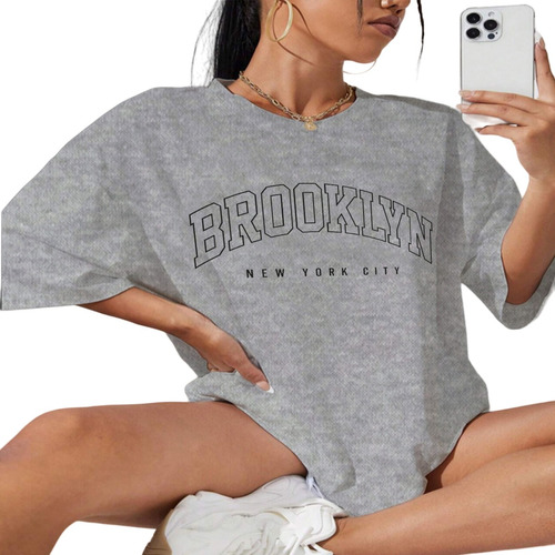 Camiseta  Aesthetic Básica Treino Brooklyn Blusa Moda Gringa