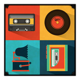 #377 - Cuadro Decorativo Vintage - Audio Dj Música Poster 