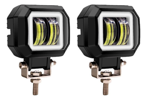 Par Faros Auxiliares Moto Exploradoras Ojos De Ángel 6d 20w